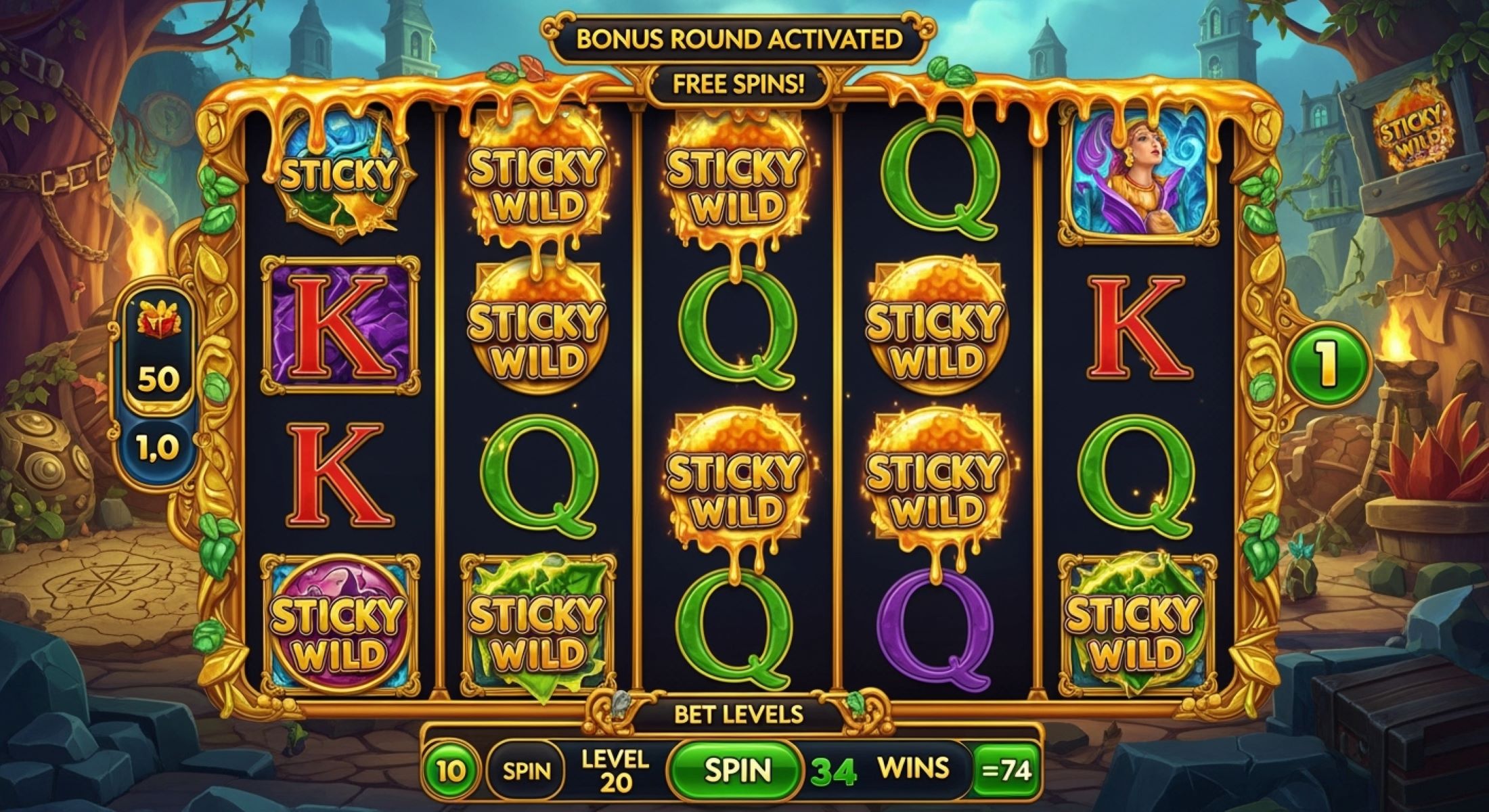 Casino Slot Games with Sticky Wilds